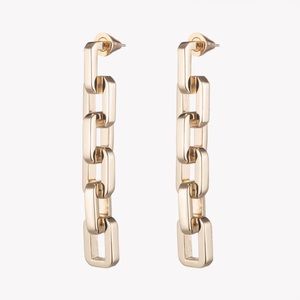 *NEW* EDDIE BORGO 12K GOLD CHAIN LINK DROP EARRINGS